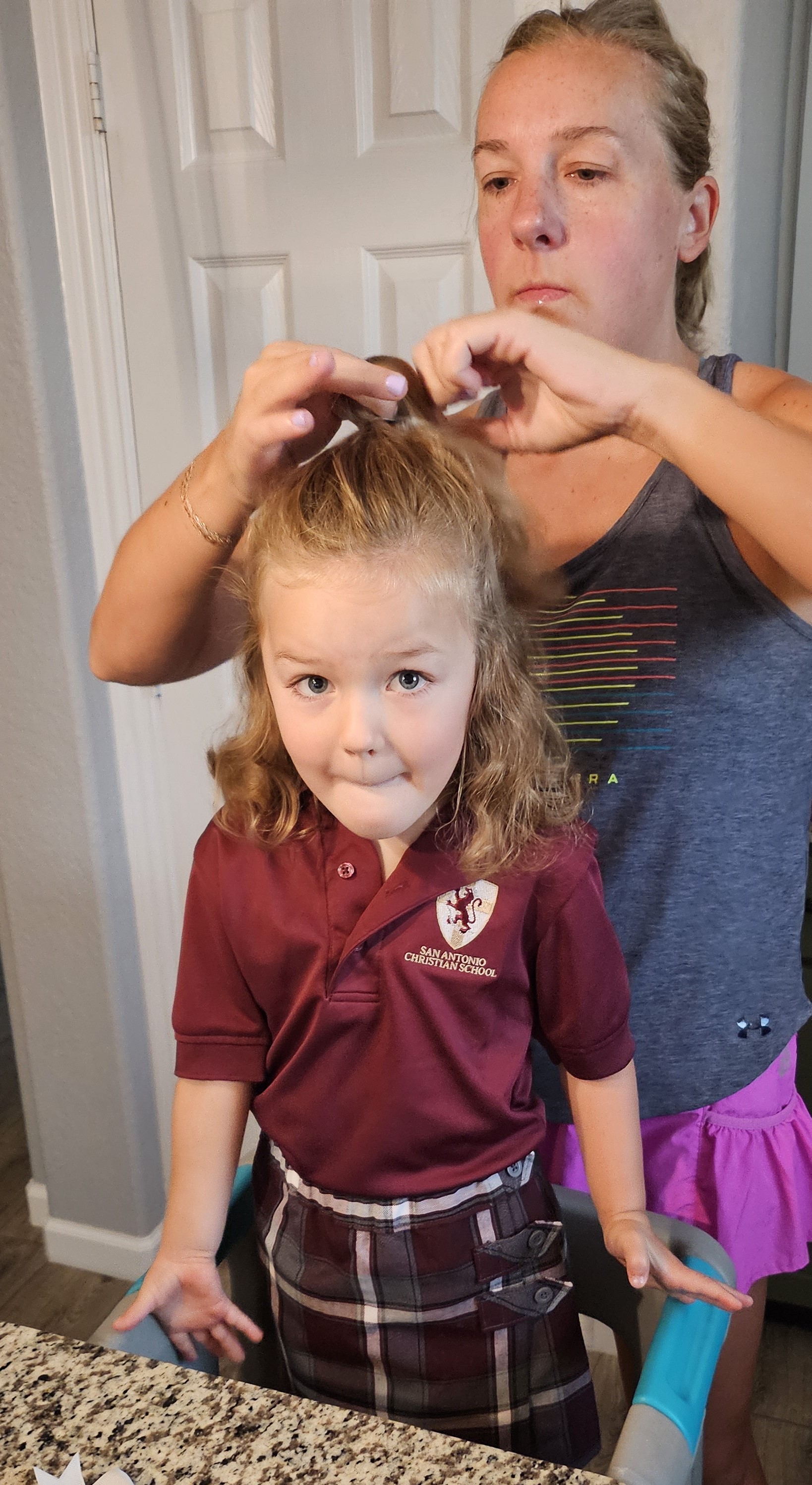 Getting ready for school!